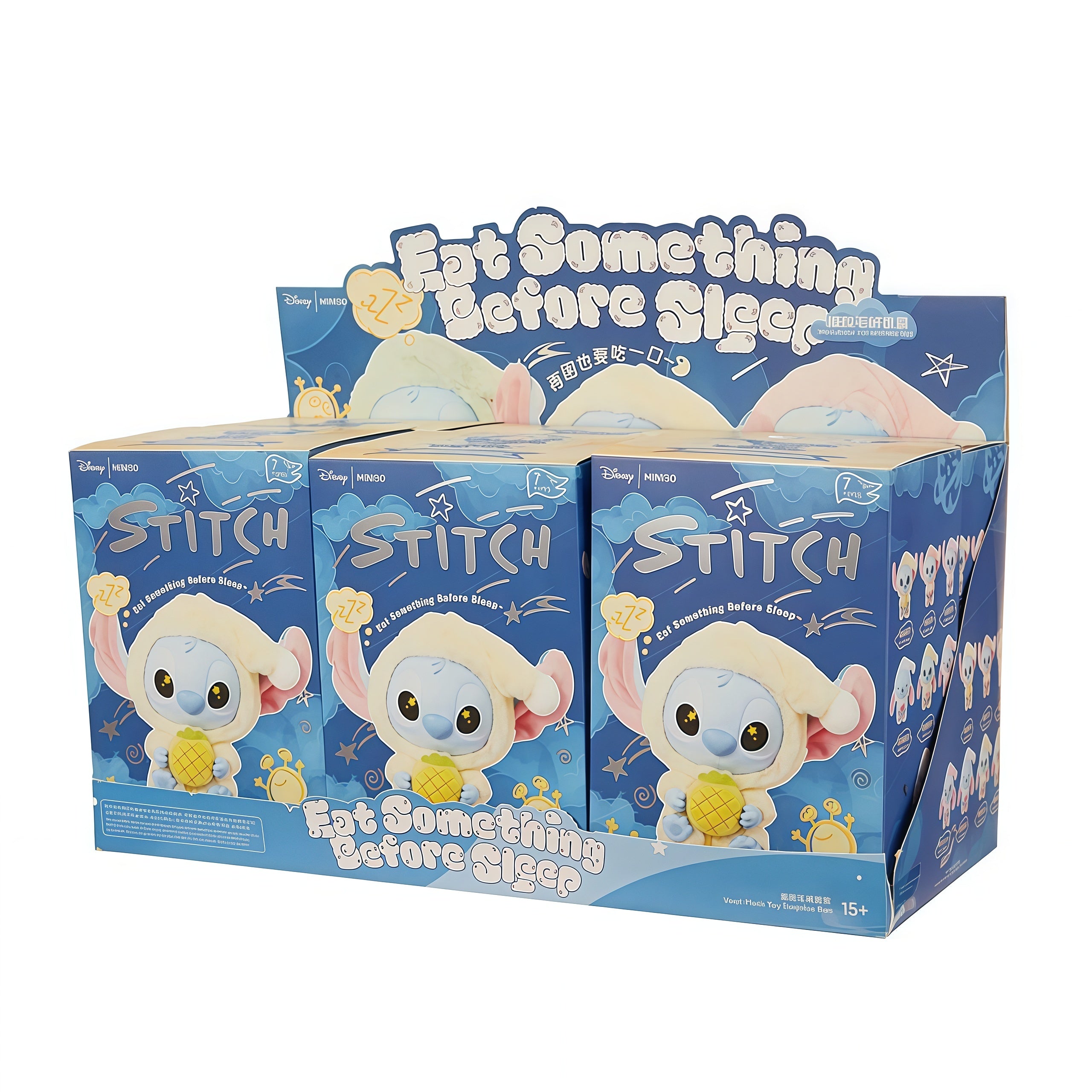 MINISO Disney Stitch Eat Something Before Sleep Series-Vinyl Plush Pendant Blind Box