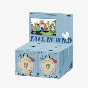 Blue packaging display with multiple character designs showing complete blind box collectible series. Limited edition set preview.