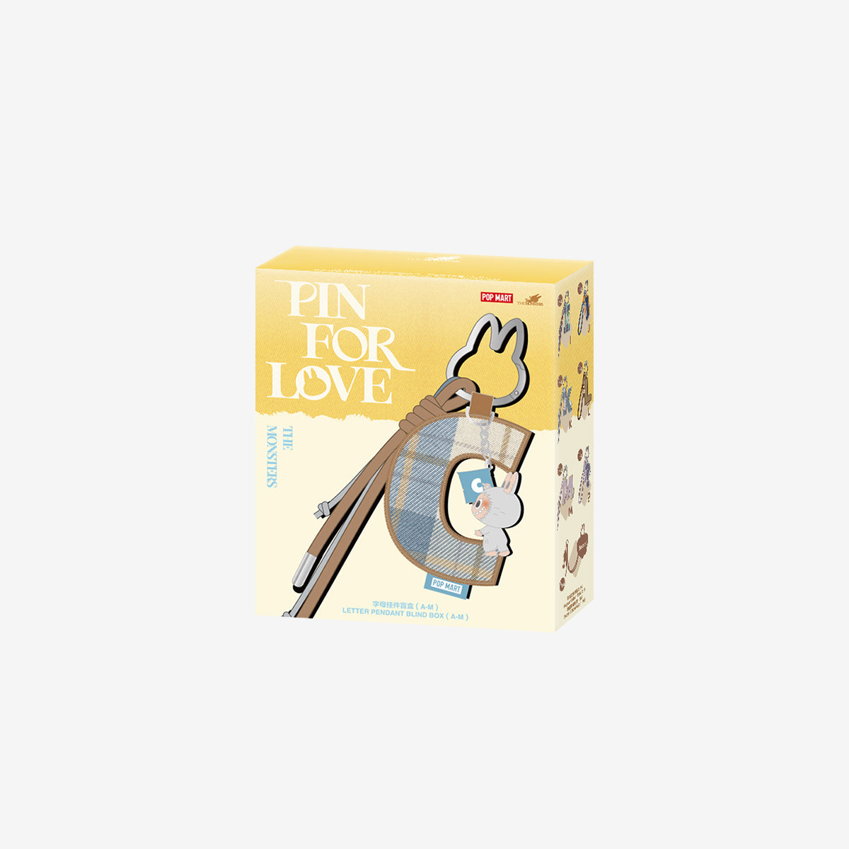 THE MONSTERS LABUBU Pin for Love Series- Letter Pendant Blind Box (A-M)