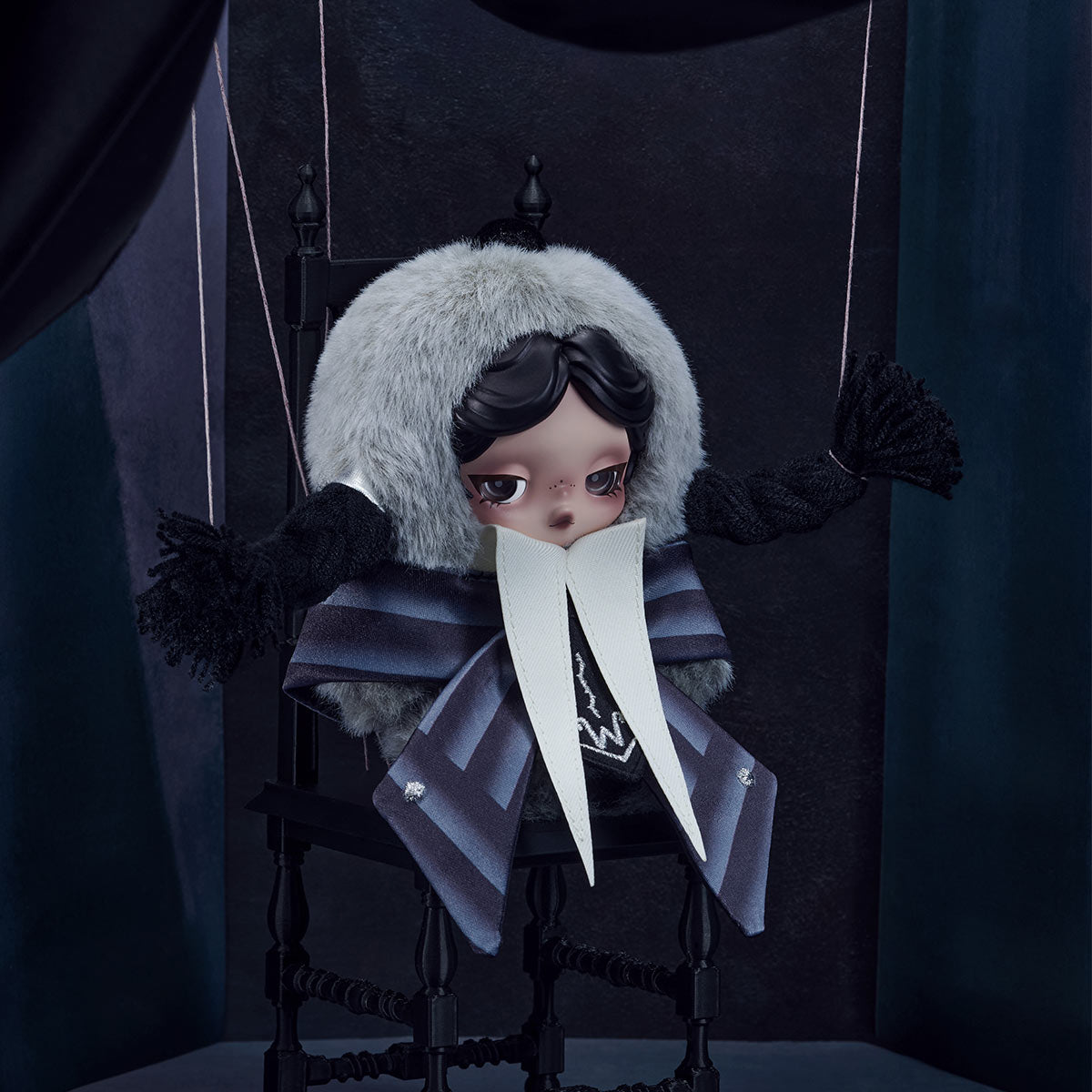 SKULLPANDA × Wednesday Plush(Nevermore Academy Uniform Version) (Black Friday Sale 🌟)