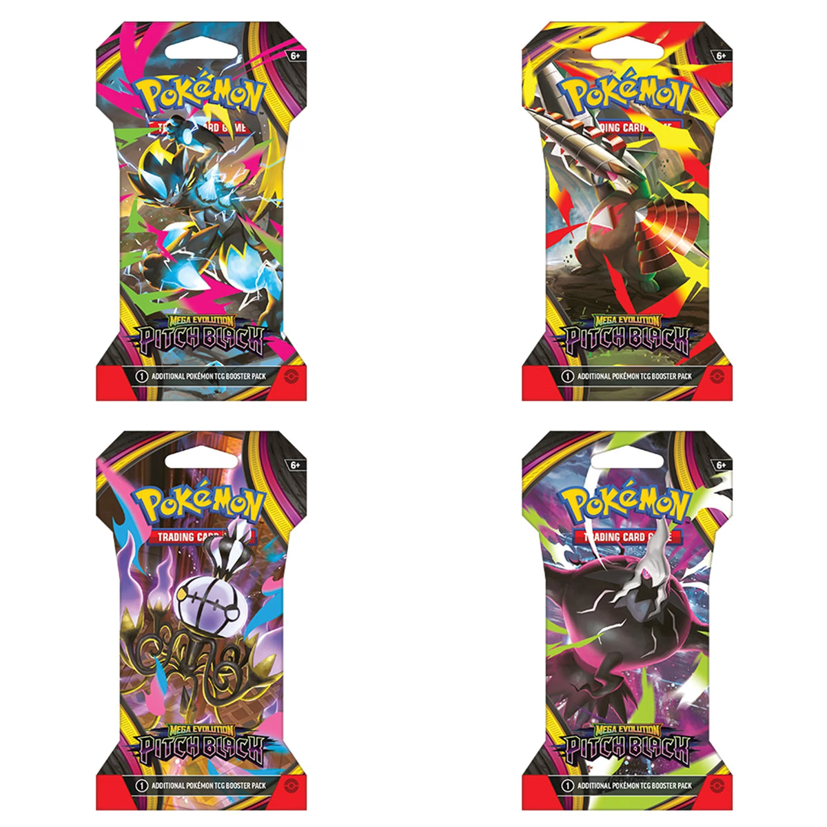 Pokémon TCG: Mega Evolution-Pitch Black Sleeved Booster Pack (10 Cards)