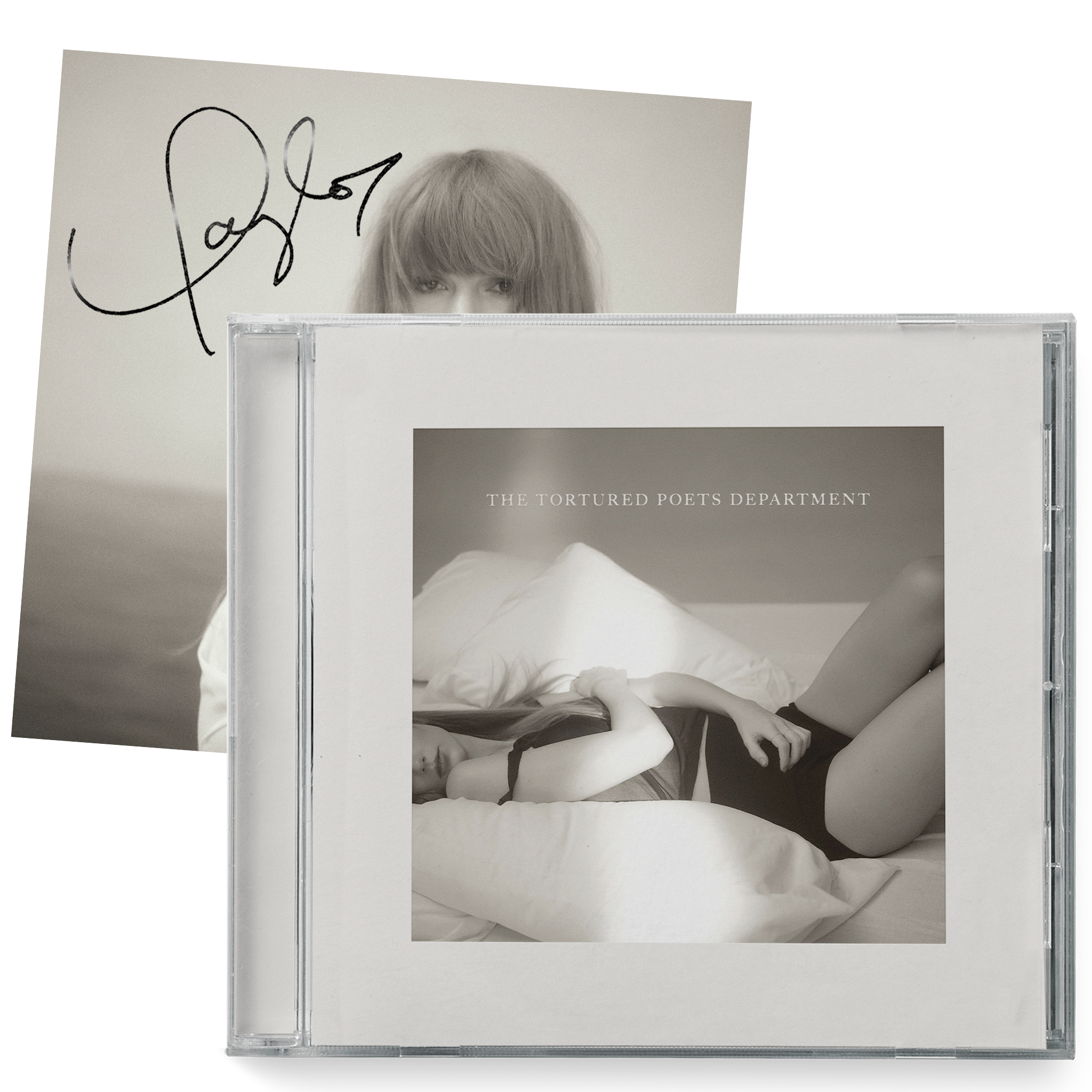 TTPD Tortured Poets Department CD with Hand Signed Photo