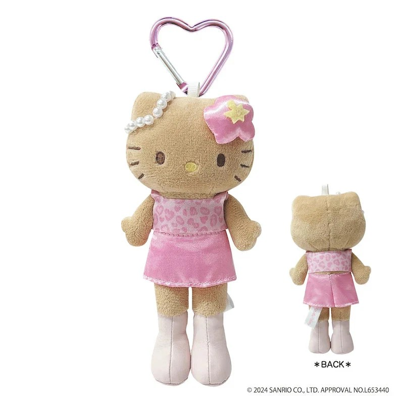 SANRIO x Kiddyland Gogo Gal Hello Kitty Tanned Long Leg Pink Mascot Holder Keychain
