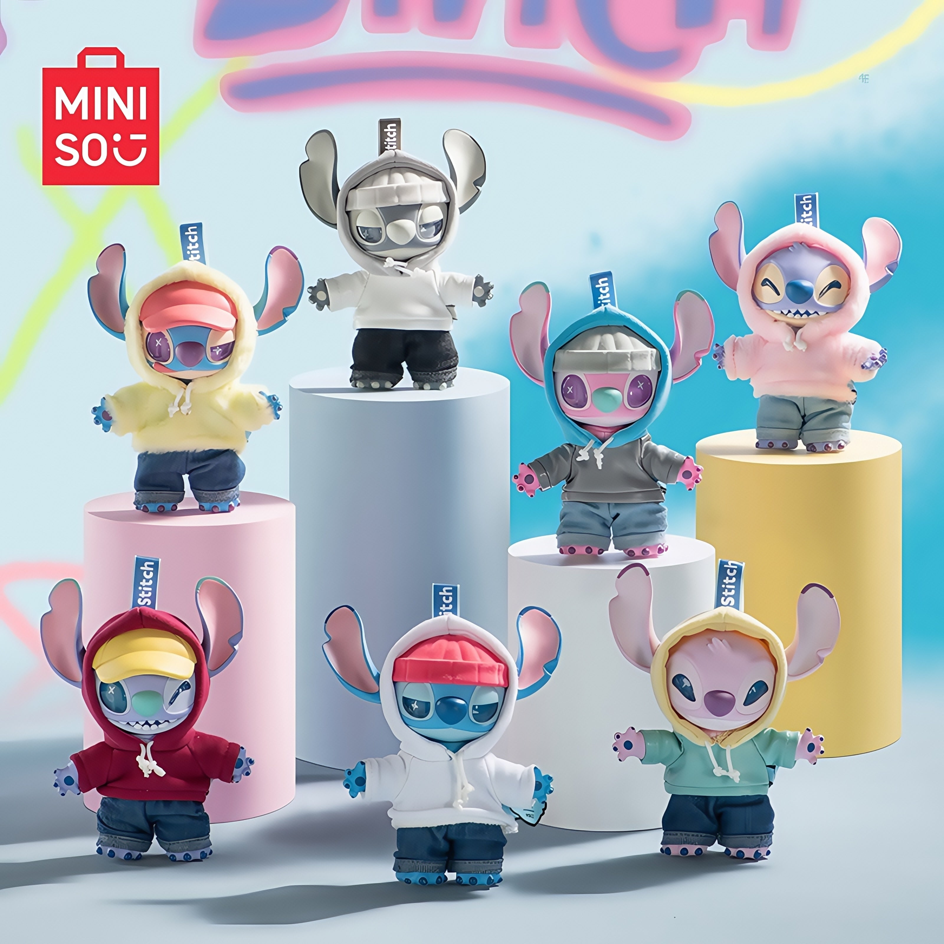 MINISO Disney Stitch GenZ Street Series-Vinyl Plush Pendant Blind Box