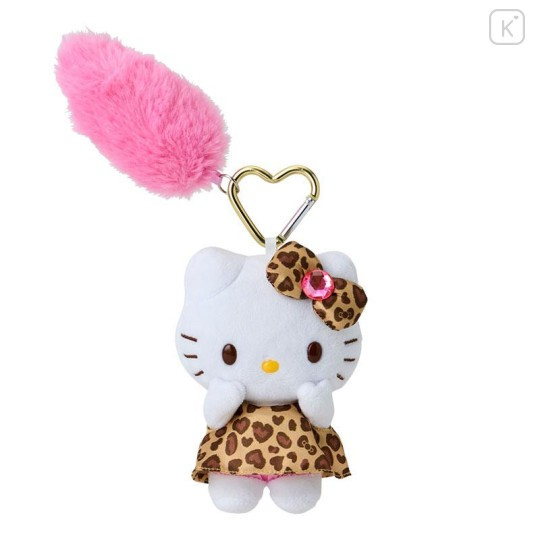 SANRIO x Kiddyland Gogo Gal Hello Kitty Tail Leopard Mascot Holder Keychain