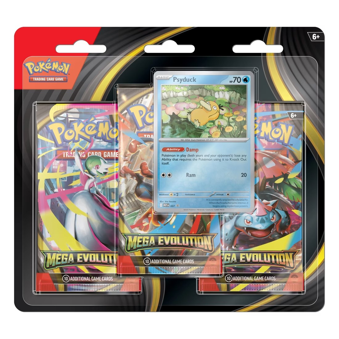 Pokemon Trading Card Game: Mega Evolution Three-Booster Blister Pack - Assorted