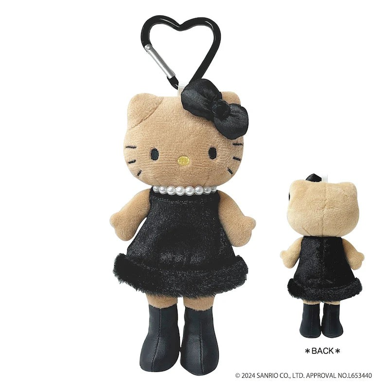 SANRIO x Kiddyland Gogo Gal Hello Kitty Tanned Long Leg Black Mascot Holder Keychain