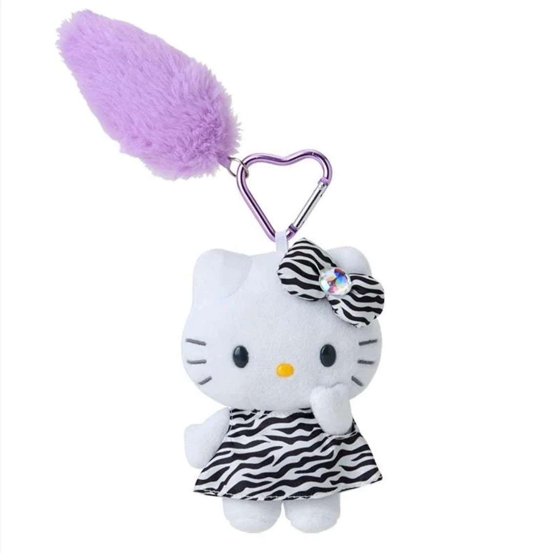 SANRIO x Kiddyland Gogo Gal Hello Kitty Zebra Print Mascot Holder Keychain