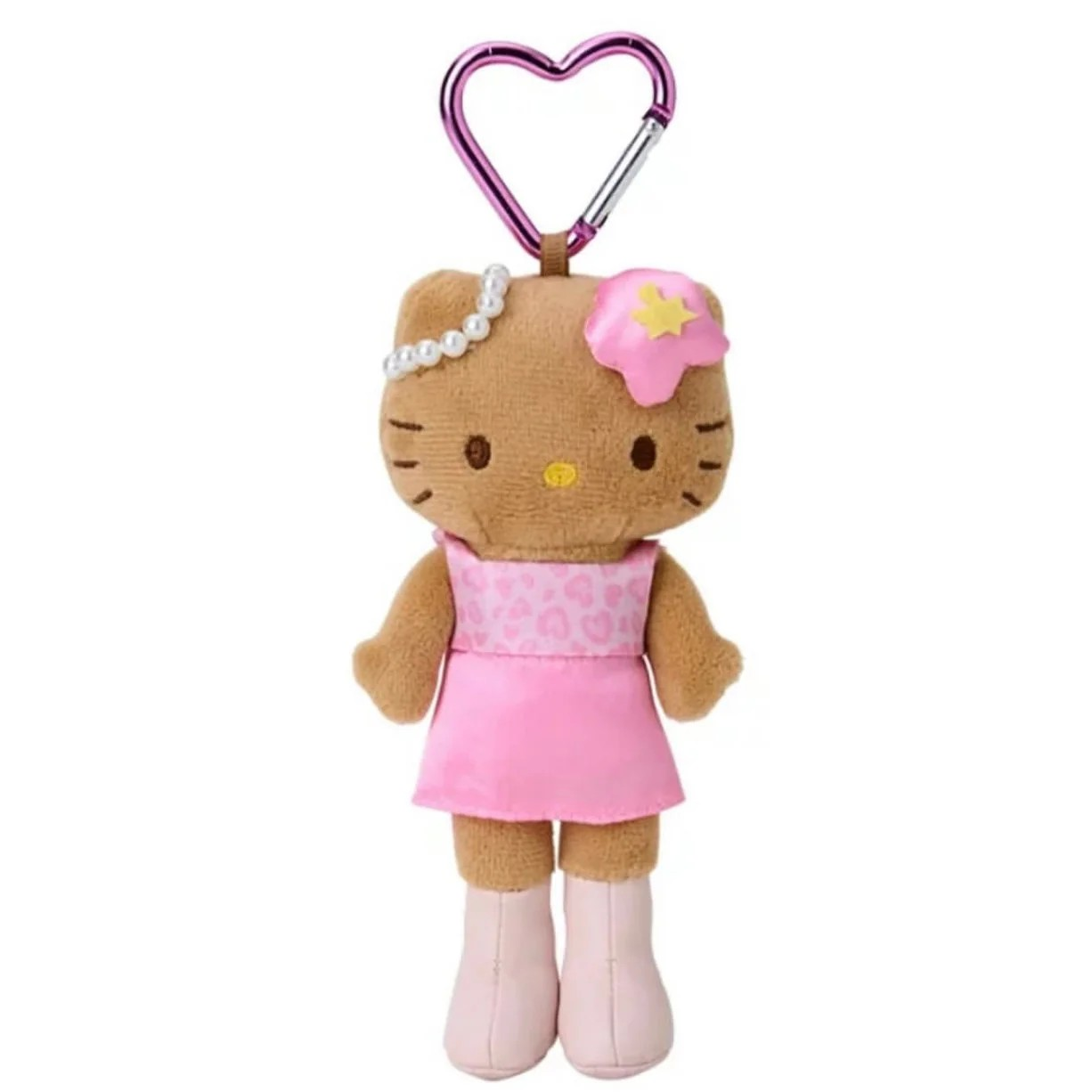 SANRIO x Kiddyland Gogo Gal Hello Kitty Tanned Long Leg Pink Mascot Holder Keychain