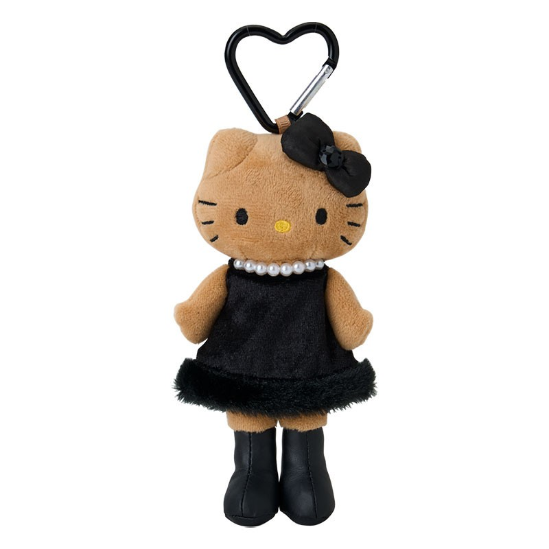 SANRIO x Kiddyland Gogo Gal Hello Kitty Tanned Long Leg Black Mascot Holder Keychain