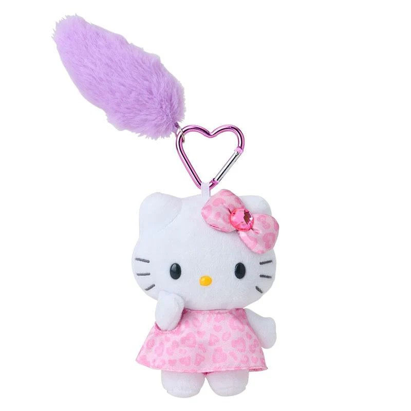 SANRIO x Kiddyland Gogo Gal Hello Kitty Leopard Print Pink Mascot Holder Keychain